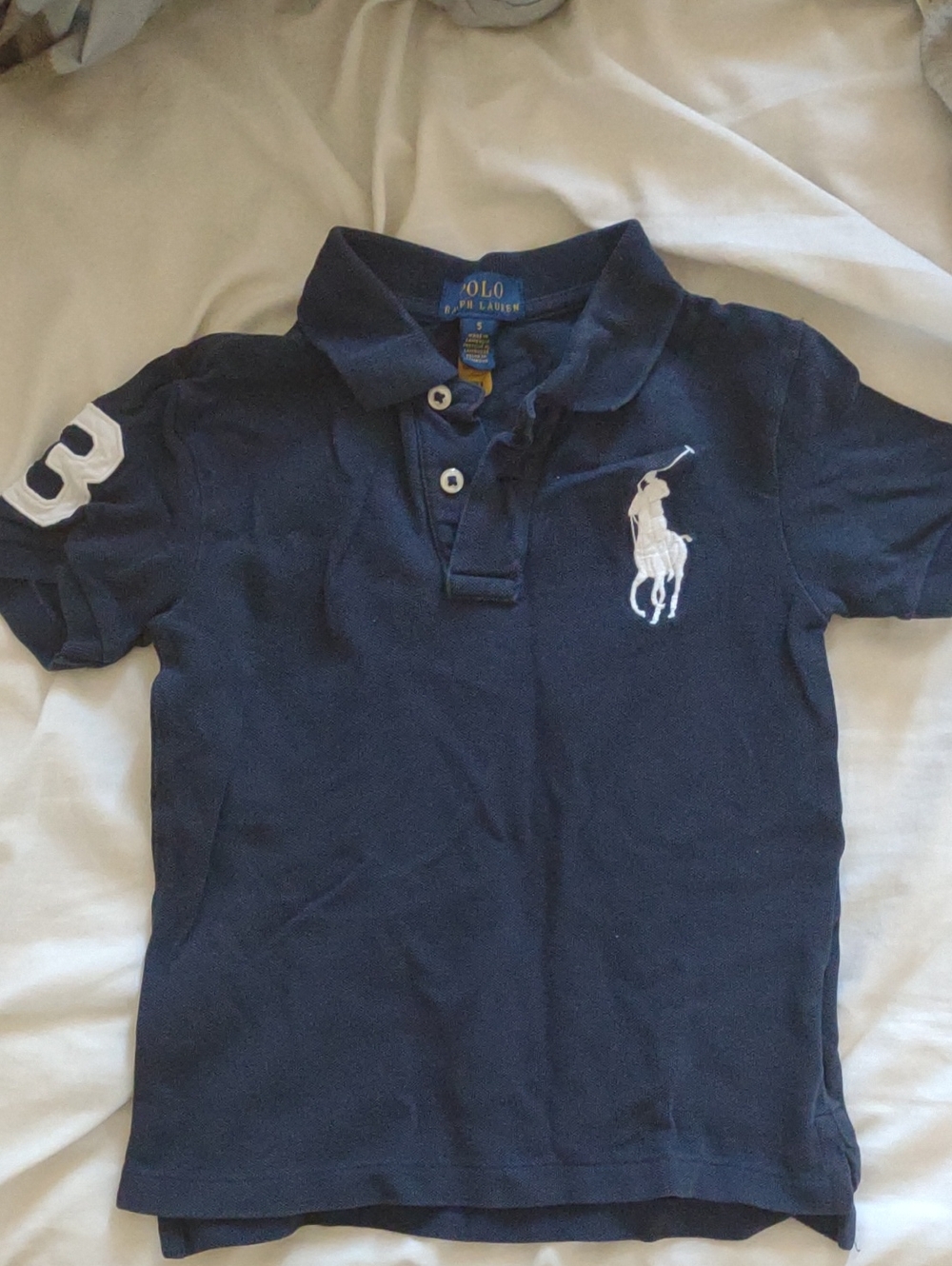 Polo Ralph Lauren Navy Short Sleeve Kids Polo Shirt 5 Years